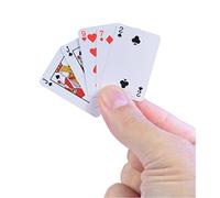 Worlds Smallest Super Impulse Réplique miniature Playing Cards avec 54 cartes au format mini pour poker, blackjack, tours de cartes, à partir de 6 ans