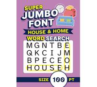 Super Jumbo Font House & Home Word Search Size 100 pt: Puzzle Book with Giant XL Print for Visually Impaired Adults