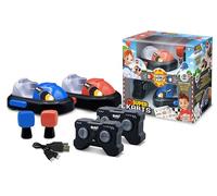 Super Karts Télécommandés - Pack 2 Voitures RC avec Modes Course & Bataille - Karts Rechargeables USB + Autocollants Personnalisables - Jouet Enfant 6 Ans+ - 37296