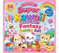 Super Kawaii Coloring Book: Fantacy Bento Set Vol.01: Kawaii, Fun, Coloring Book, a Single-side Coloring book Fantacy Bento set for kids (8.5"x8.5")