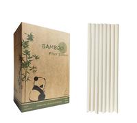 Super Large Pailles Jetables de 10 mm, 180 Pièces Boba Pailles en Bambou Fiber, Parfaites Paille pour Bubble Tea, Jumbo Smoothies, Milkshakes, Boissons - 100% Biodégradable & l'environnement