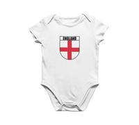 Super Lemon Badge de rugby anglais Angleterre pour bébé Cadeau pour bébé - Tenue parfaite pour les jeunes fans d'Angleterre 100 % coton Ballon de rugby des six nations, Rouge, 0-3