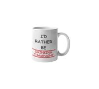 Super Lemon Mug humoristique avec inscription « Id Rather Be Drinking Pub » - Cadeau d'anniversaire ou de Noël - Cadeau amusant - Père Noël secret - Travail de bureau (Champagne)