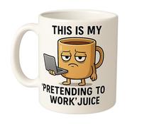 Super Lemon Tasse à café humoristique en céramique blanche avec inscription Pretending to Work Juice