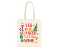 Super Lemon Yes I Really Do Need All This Wine Lover Sac fourre-tout en polyester à long manche avec citation humoristique