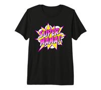 Super Mama Bande dessinée Super Héros Fête des Mères T-Shirt Haut de Gamme