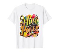 Super Maman Pouvoir T-Shirt Graphique avec Valeur, Homme, Blanc, M