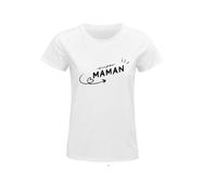 Super Maman T-Shirt - Un pour Les Super Mamans (FR/ES, Alpha/Lettres, S, Taille Normale, Taille Normale, Blanc)