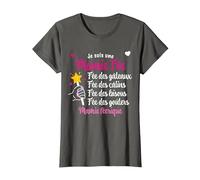 Super Mamie Fée Magique Maman Mamie T-Shirt, Femme, Asphalte, XXL