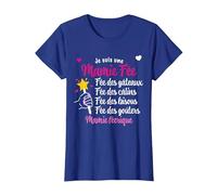 Super Mamie Fée Magique Maman Mamie T-Shirt, Femme, Bleu Royal, XXL