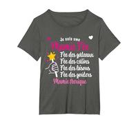 Super Mamie Fée Magique Maman Mamie T-Shirt, Femme Grandes Tailles, Asphalte, 5X