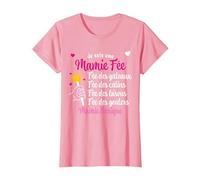 Super Mamie Fée Magique Maman Mamie T-Shirt, Femme, Rose, XS