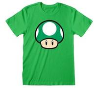 Super Mario 1-UP Champignon vert T-shirt homme: X Large Vert G
