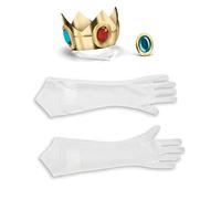 DISGUISE Super Mario 13375 Ensemble de déguisement Princesse Peach pour Fille Blanc Taille Unique