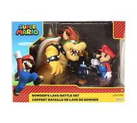 Super Mario - Bataille Avec Bowser - Licence Officielle - Coffret Pont Dynamique & Figurine - Son & Lumière - Lave Rougeoyante - Immersion Jeu - Dès 3 Ans
