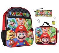Super Mario Bowser Yoshi Luigi Lot de 5 boîtes à déjeuner et sac à dos pour enfants