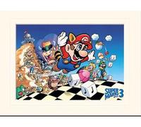 SUPER MARIO BROS. 3 (ART) - avec Passe-partout - 30x40cm - Affiche / Poster