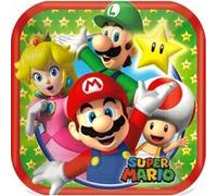 Super Mario Bros 7" [8 assiettes en papier carrées par paquet] G