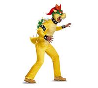 Super Mario Bros - Déguisement Adulte Bowser Deluxe avec Détails Authentiques - Taille XL 42 à 46 - Licence Officielle du Jeu Vidéo - Costume de Jeu et Cosplay