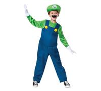Super Mario Bros Deluxe Kids Luigi Déguisement, Garçon, DISK10773G