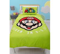SUPER MARIO BROS Ensemble de Housse de Couette pour Enfant pour lit Simple Garçons Literie Gaming