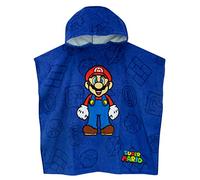 SUPER MARIO BROS Garçons Jeux Serviette à Capuche Poncho Maillots de Bain pour Enfants Taille Unique Bleu