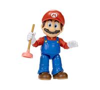 Super Mario Bros Le Film - Figurine Mario avec Accessoire - 13cm - Licence Oficielle Nintendo - Yeux Acryliques Réalistes - Jouet à Collectionner - Figurine Articulée - Dès 3 Ans