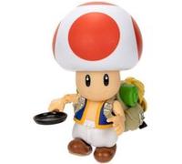Super Mario Bros Movie - Figurine Toad 13cm - Licence Officielle - Jouet Mario à Collectionner - Figurine de Personnage Articulée - Yeux Acrylique Réaliste - Accesoires - Jouet Enfant dès 3 Ans