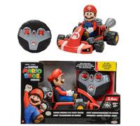 Super Mario Bros Movie - Mario Kart - Voiture Télécommandée avec Figurine Mario - Licence Officielle Nintendo - Sa Tête et Ses Mains Bougent - Portée 30 m - Jouet Enfant Fan De Mario - Dès 4 Ans