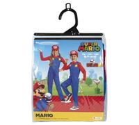 Super Mario Bros. Nintendo Déguisement Enfant Mario avec Salopette et Casquette Rouge - Taille S (4-6 Ans) - Licence Officielle du Jeu Vidéo - Costume Garçon pour Halloween, Anniversaire