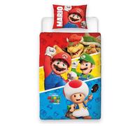 Super Mario Bros - Parure de lit "Jump" réversible AG2937 (lit simple) (Coloré)