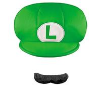 Casquette Et Moustache Luigi Enfant Taille Unique Vert