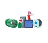 Super Mario Bros Wonder Diorama Playset & Set de Figurines articulées, sous Licence Officielle , Comprend des Figurines Bubble Mario 2.5", Bulrush & Pirahna Plant, interactif, pour 3+