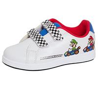 Super Mario Brothers Baskets de sport Mario Kart décontractées pour garçon, blanc, 34 EU