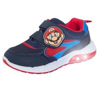 Super Mario Brothers Baskets lumineuses pour garçon Nintendo avec lumières clignotantes, Bleu/rouge/blanc, 25 EU