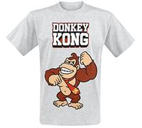 Super Mario Donkey Kong - Briques Homme T-Shirt Manches Courtes Gris chiné L
