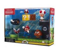 Nintendo Playset Super Mario - Plaine des Chênes, Jakks Pacific, Figurine 6 cm incluse, Multicolore