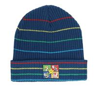 Super Mario Ensemble bonnet et gants en tricot côtelé pour enfant, bleu, Taille unique