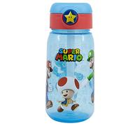 Super Mario Gourde en plastique avec paille souple et couvercle 500 ml