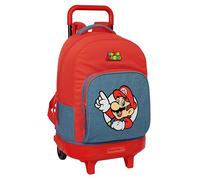 Safta Compact Extraible Super Mario 33l Wheeled Backpack Rouge Enfants