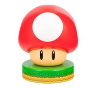 Super Mario Lampe 3D Multicolore | 10cm Super Mushroom Design • Soft Ambient Glow • Battery Powered Nintendo Collectible Night Light