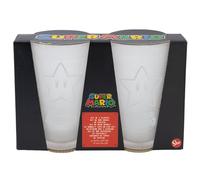 Super Mario Lot de 2 verres à eau en verre 490 ml