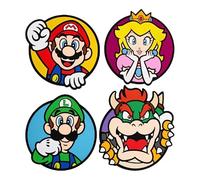 Super Mario Lot de 4 dessous de verre en PVC 9 cm de large