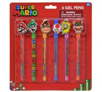 Super Mario Lot de 6 stylos à encre gel