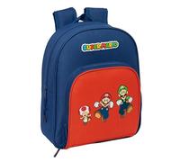 Sac Ã dos poche latÃ©rale pour bouteille Safta Super Mario Bros Mamma Mia Bleu 28x10x34 cm