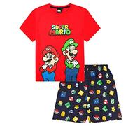 Super Mario Nintendo et Luigi Ensemble pyjama court pour garçon, rouge, 8-9 ans