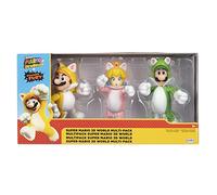Super Mario Nintendo Lot de 3 Figurines 3D World Cat 10 cm