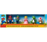 Coffret Figurines Mario et ses Amis - JAKKS - Super Mario Mario, Luigi, Princesse Peach - 6cm