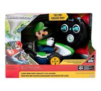 Super Mario Nintendo Mario Kart 8 Luigi - Mini voiture RC anti-gravité 2,4 GHz, avec direction entièrement fonctionnelle pour réaliser des spins à 360°, des wheelings et des drifts ! - Portée jusqu'à