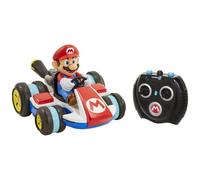Super Mario Nintendo Mario Kart 8 Mini voiture RC anti-gravité 2,4 GHz, avec direction entièrement fonctionnelle pour réaliser des spins à 360°, des figures et des dérapages ! - Portée jusqu'à 30 m -